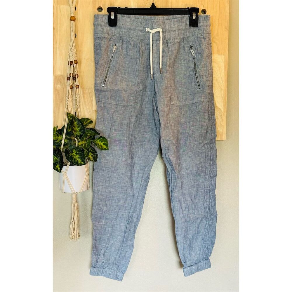 Athleta Cabo Linen Women's Petite Jogger Pants Size 4P - Picture 6 of 8